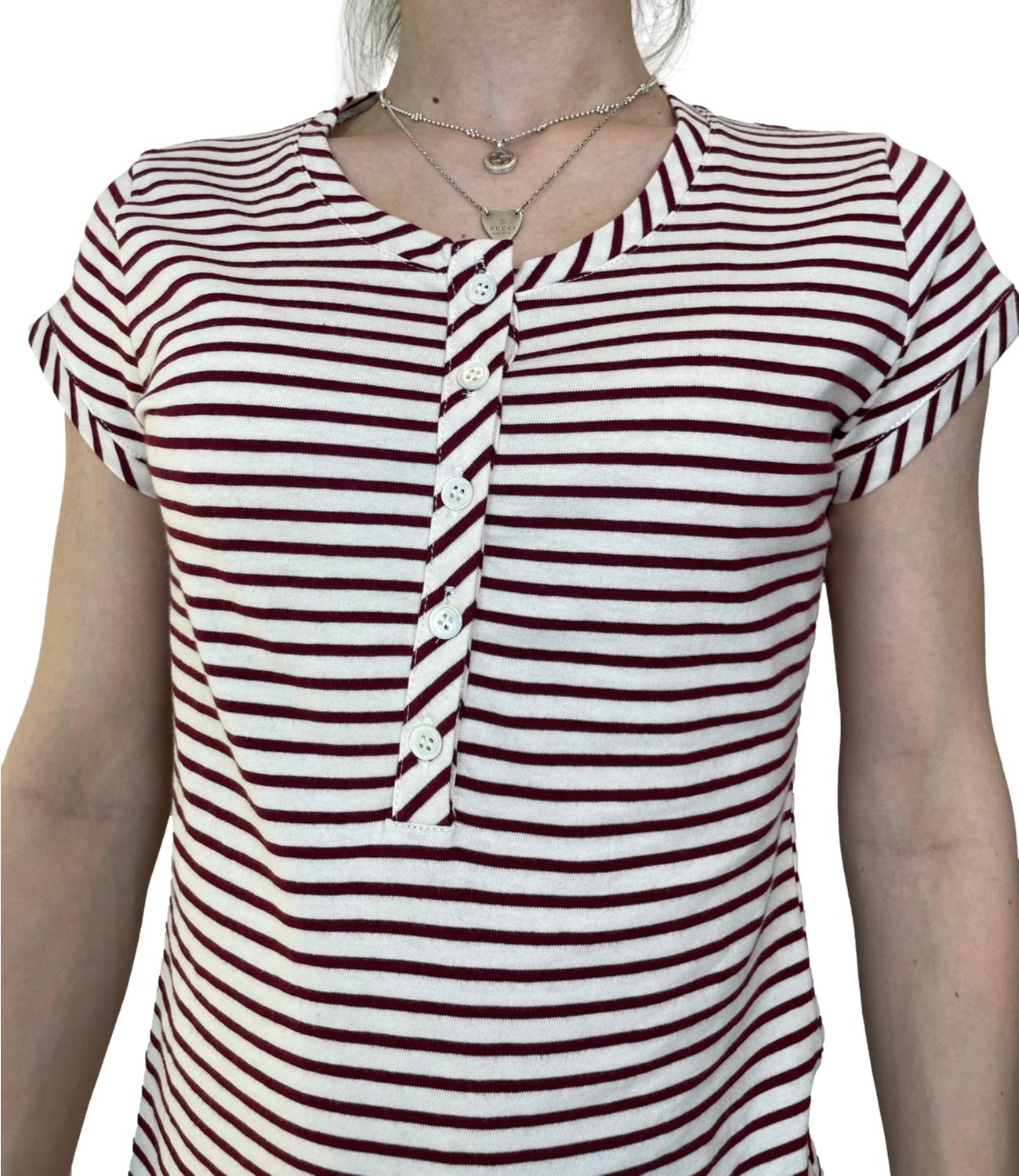 Vicolo T-shirt Righe Burro/India Donna