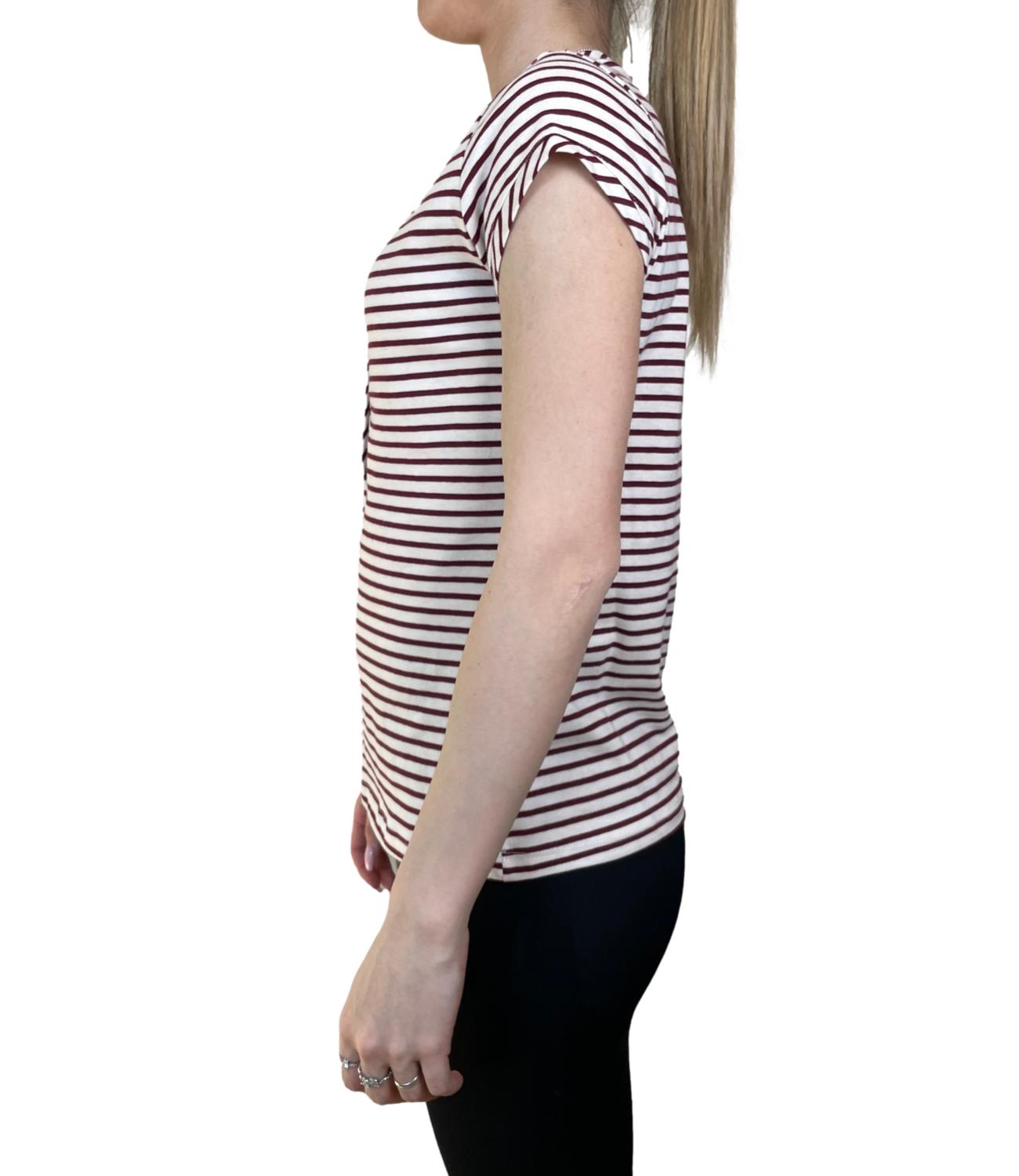 Vicolo T-shirt Righe Burro/India Donna