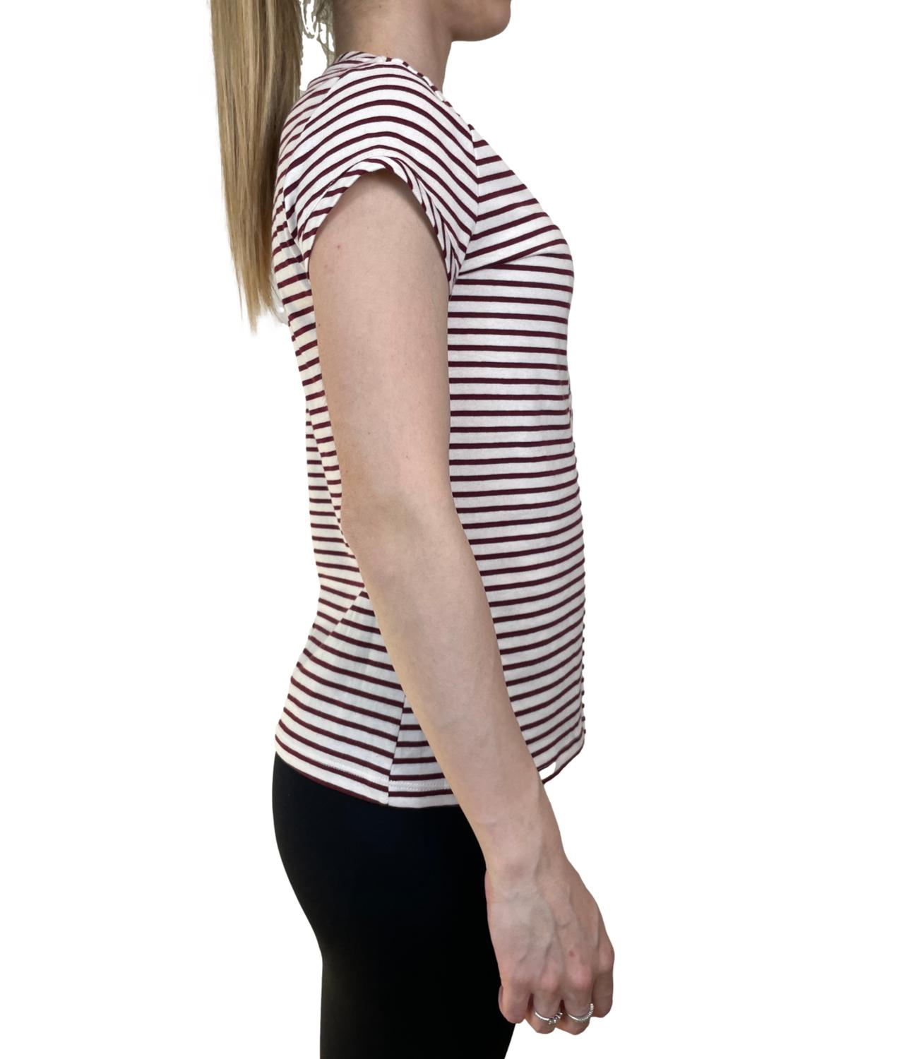 Vicolo T-shirt Righe Burro/India Donna