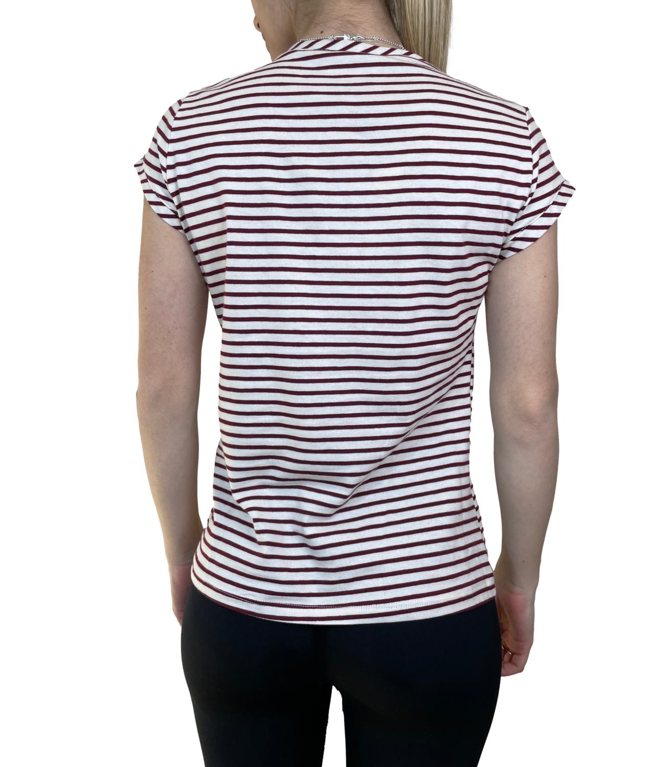 Vicolo T-shirt Righe Burro/India Donna
