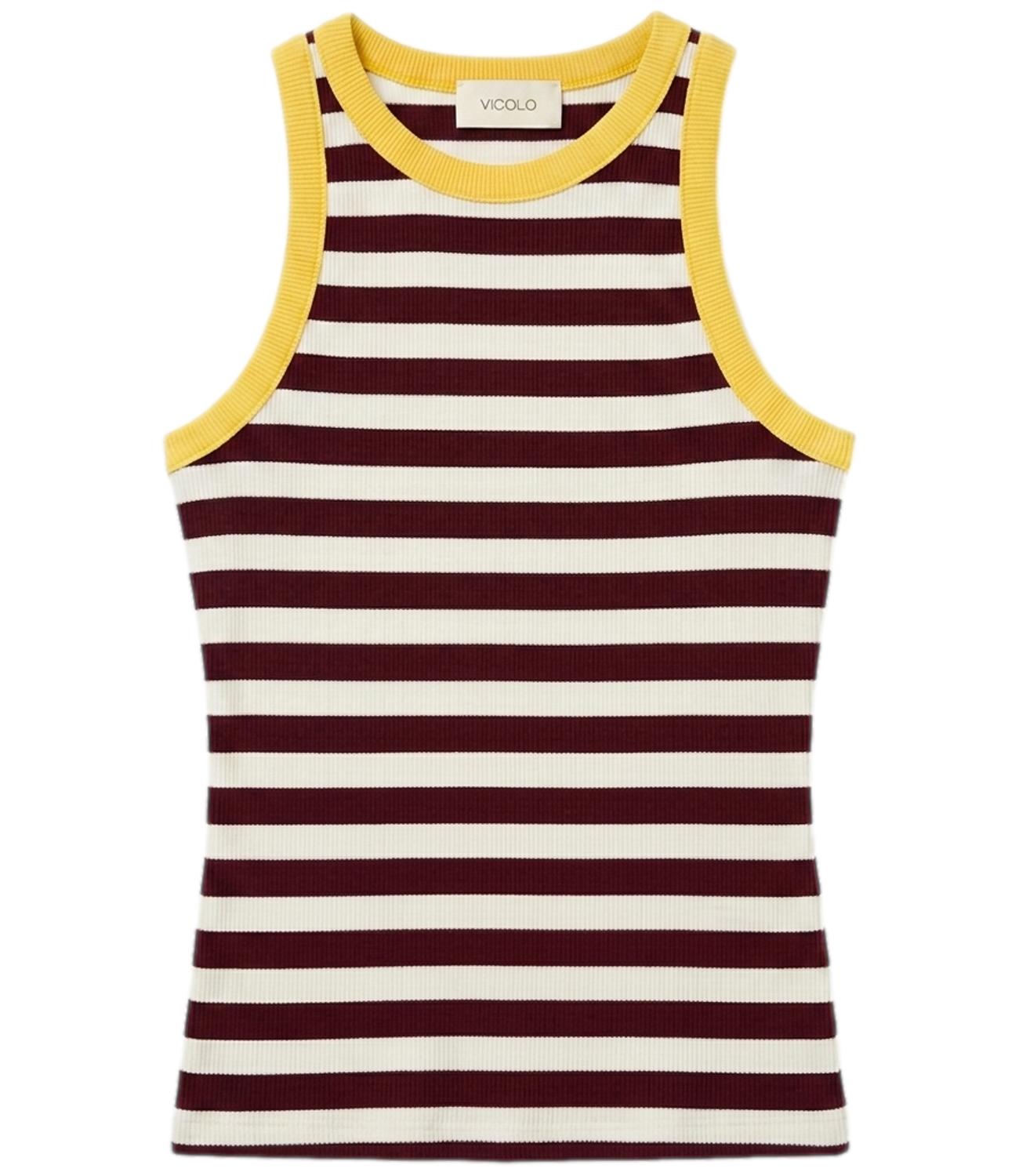 Vicolo Top da Donna - Bianco/giallo - Uab0418