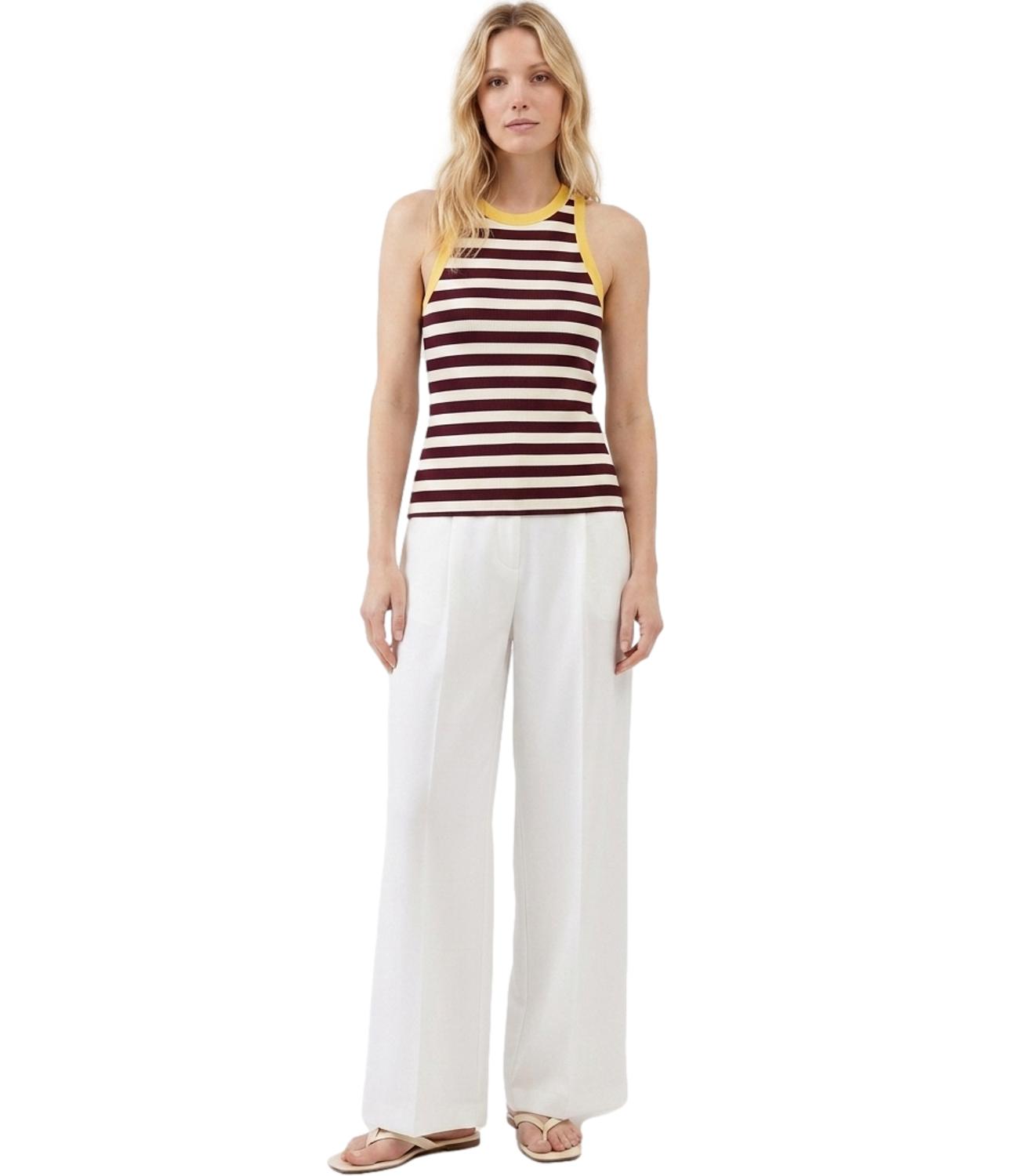 Vicolo Top da Donna - Bianco/giallo - Uab0418