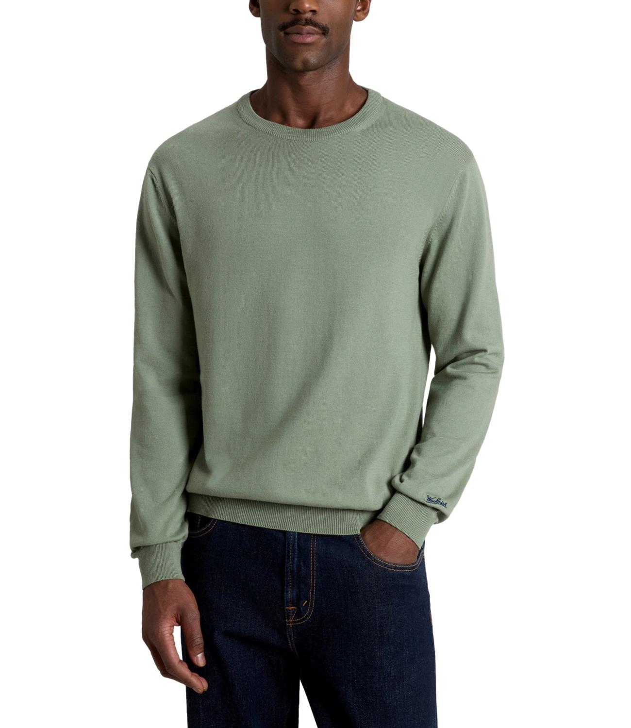 Woolrich Maglia da Uomo - Faded Smokey Olive