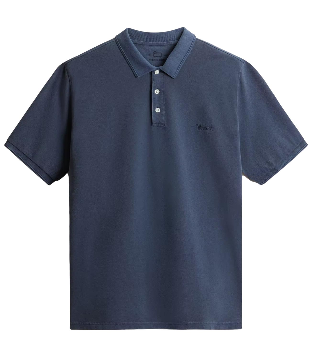 Woolrich Polo da Uomo - Faded Melton Blue