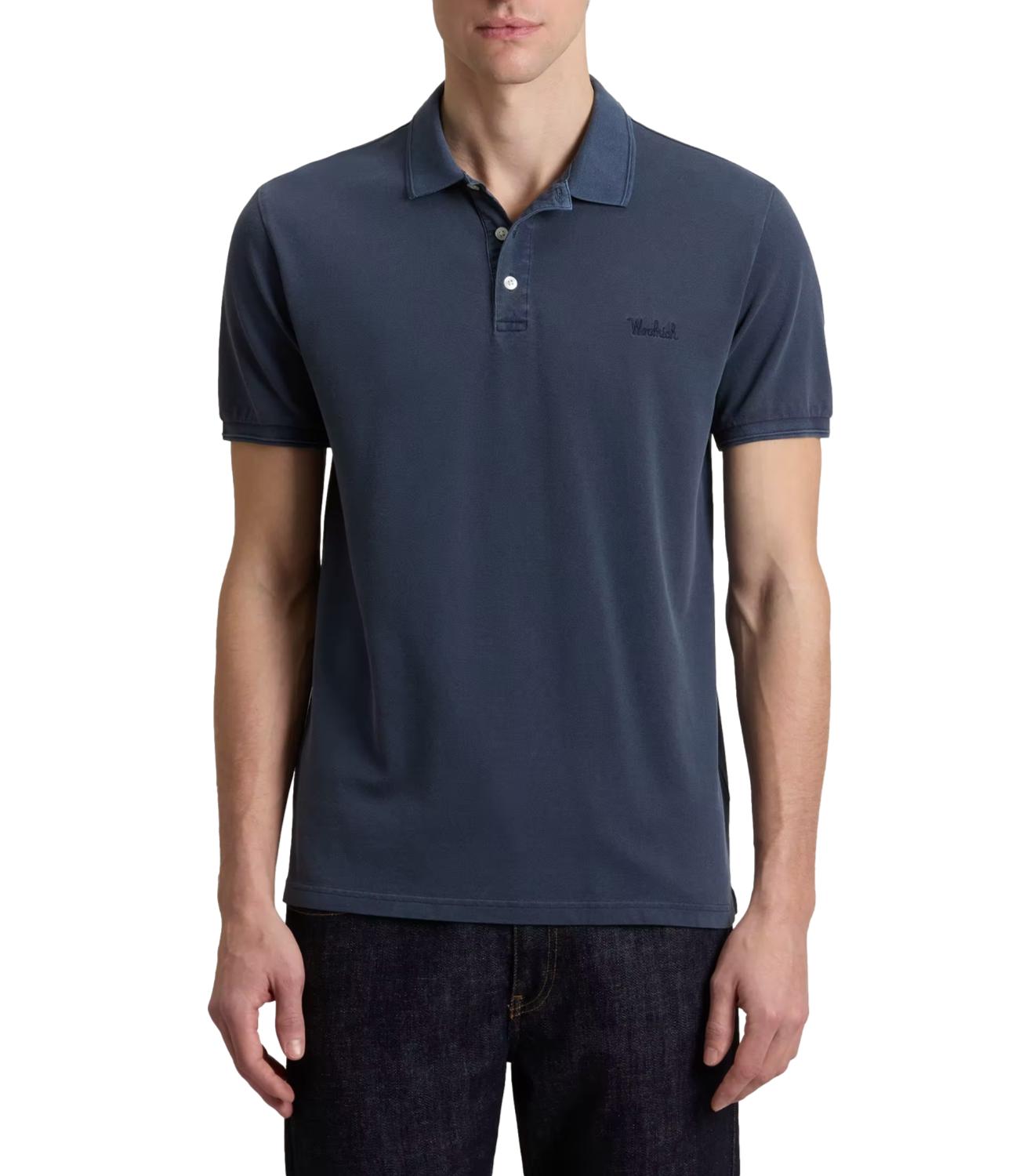 Woolrich Polo da Uomo - Faded Melton Blue