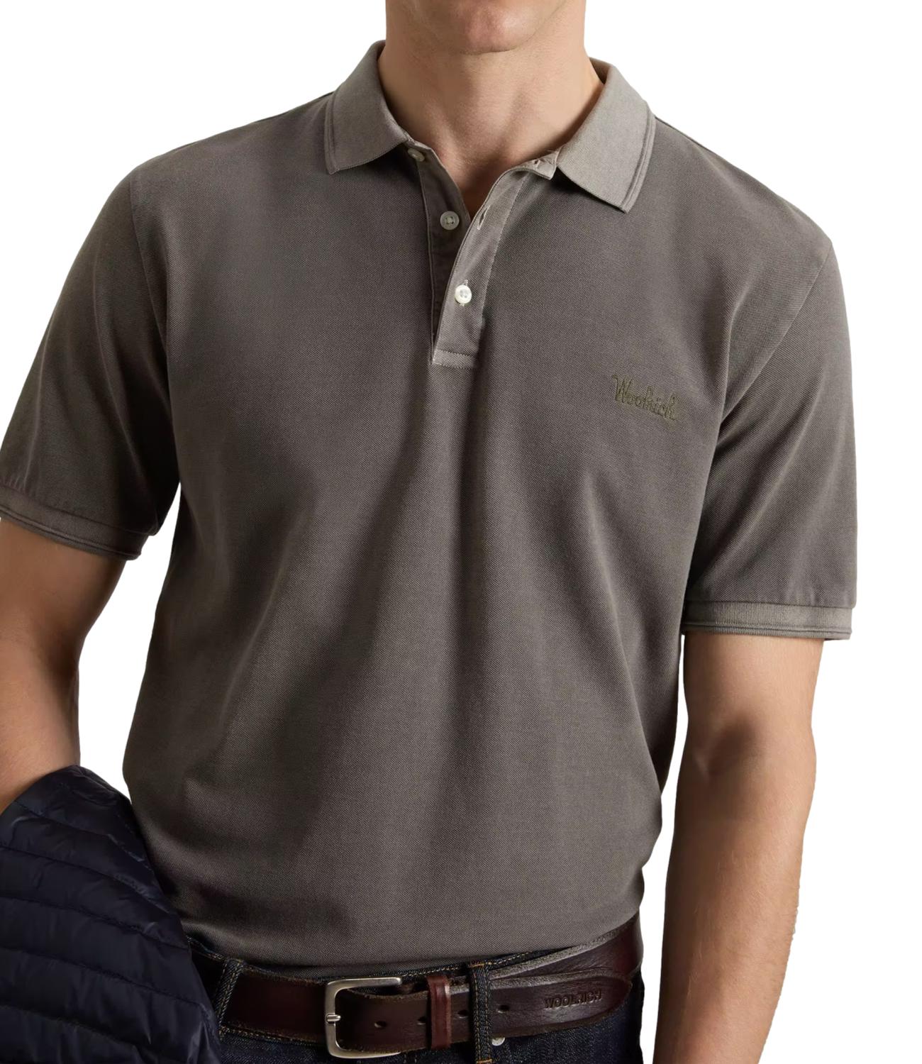 Woolrich Polo da Uomo - Faded Smokey Olive