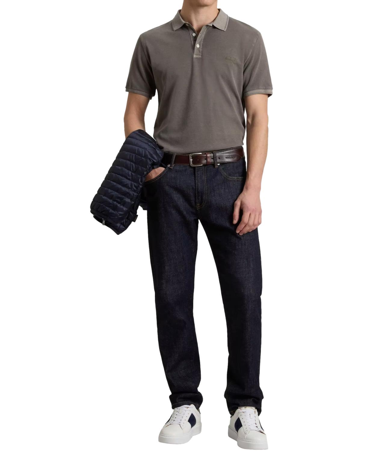 Woolrich Polo da Uomo - Faded Smokey Olive