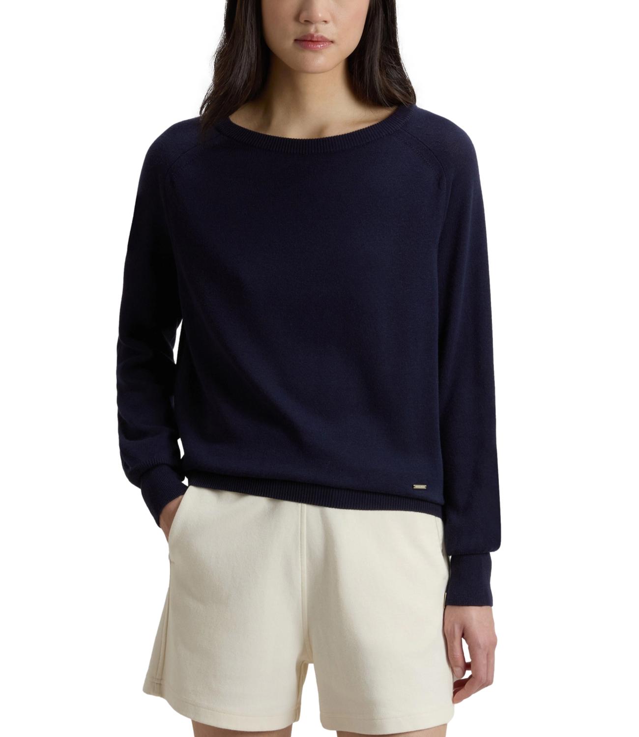Woolrich Maglia da Donna - Melton Blue