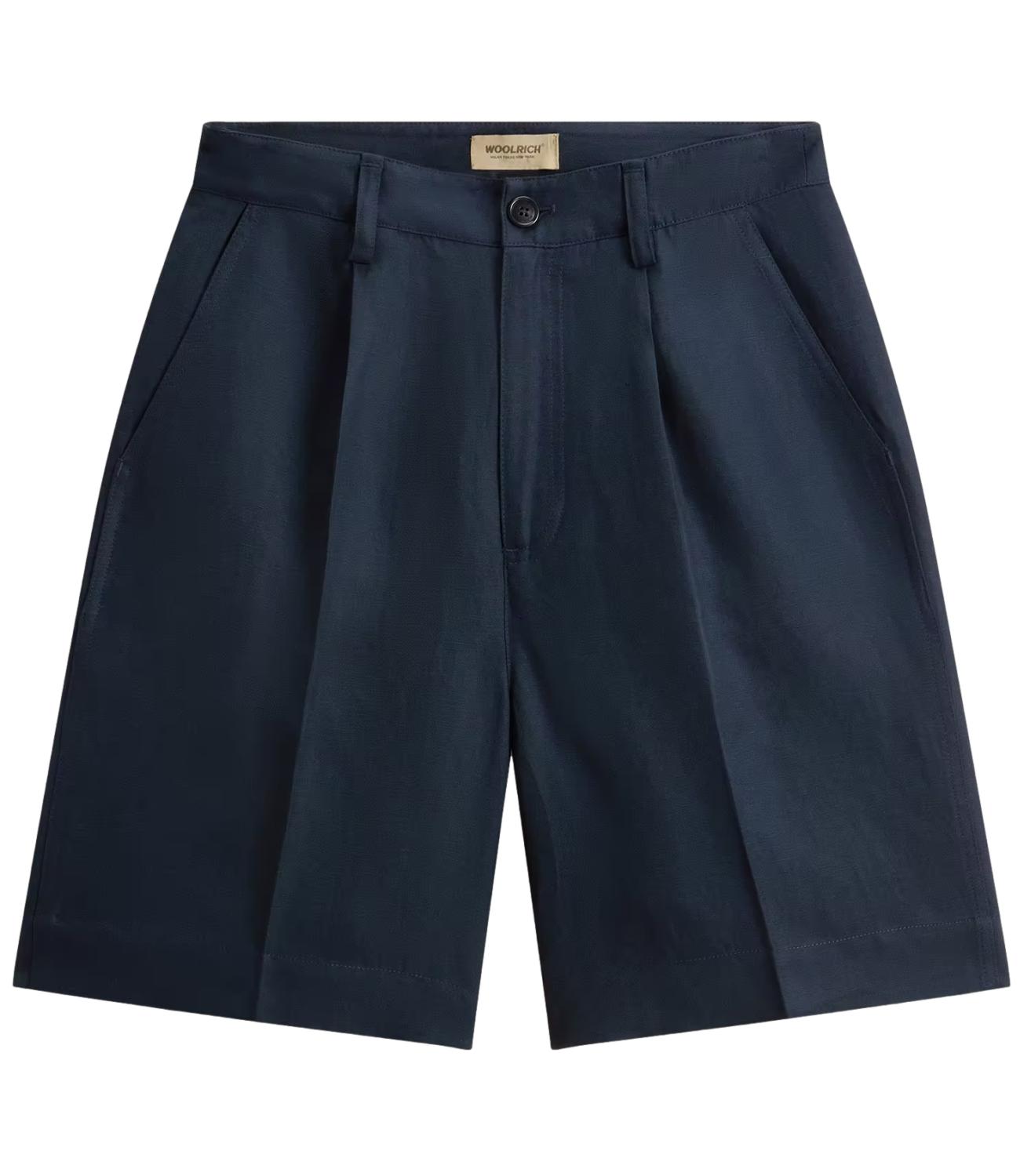 Woolrich Short da Donna - Melton Blue