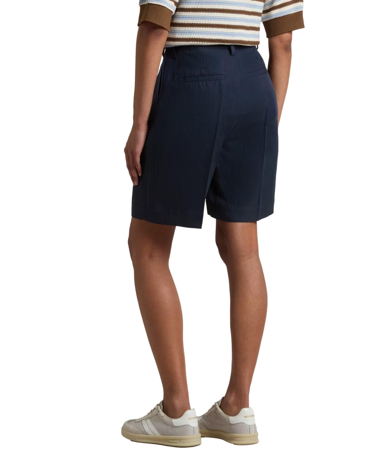 Woolrich Short da Donna - Melton Blue
