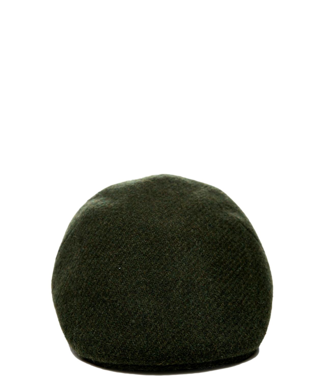 Olive Green Stick Coppola with herringbone tweed weave