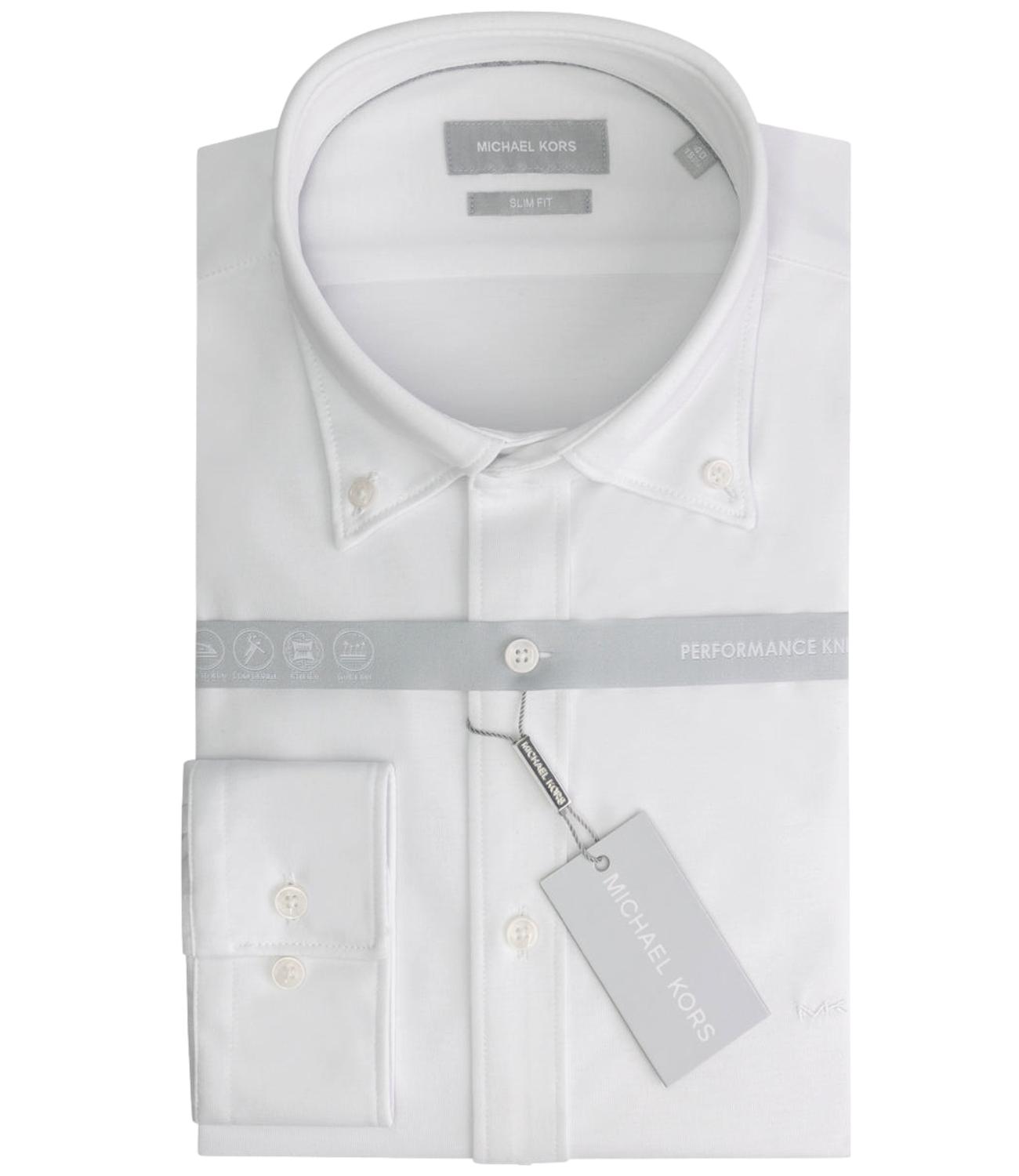 MICHEAL KORS White Men's Slim Fit Shirt