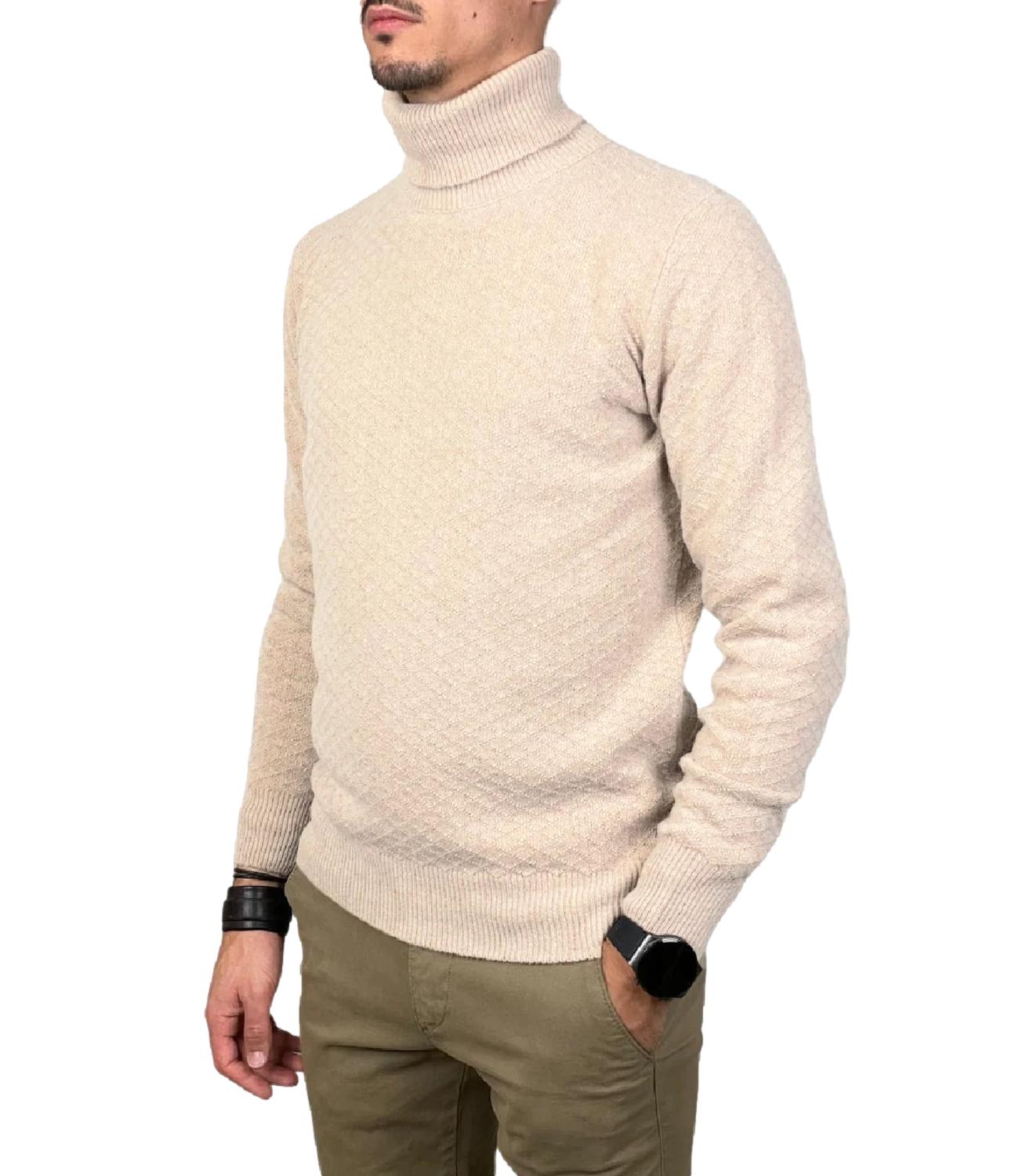 Creamy white Parker high neck sweater