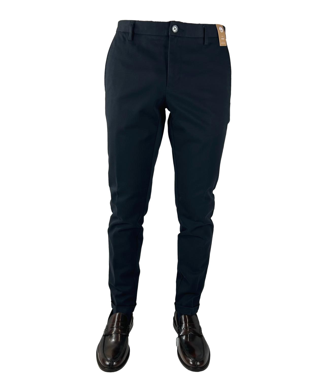 AT.P.CO. Pantalon homme bleu foncé en coton SASA L.30