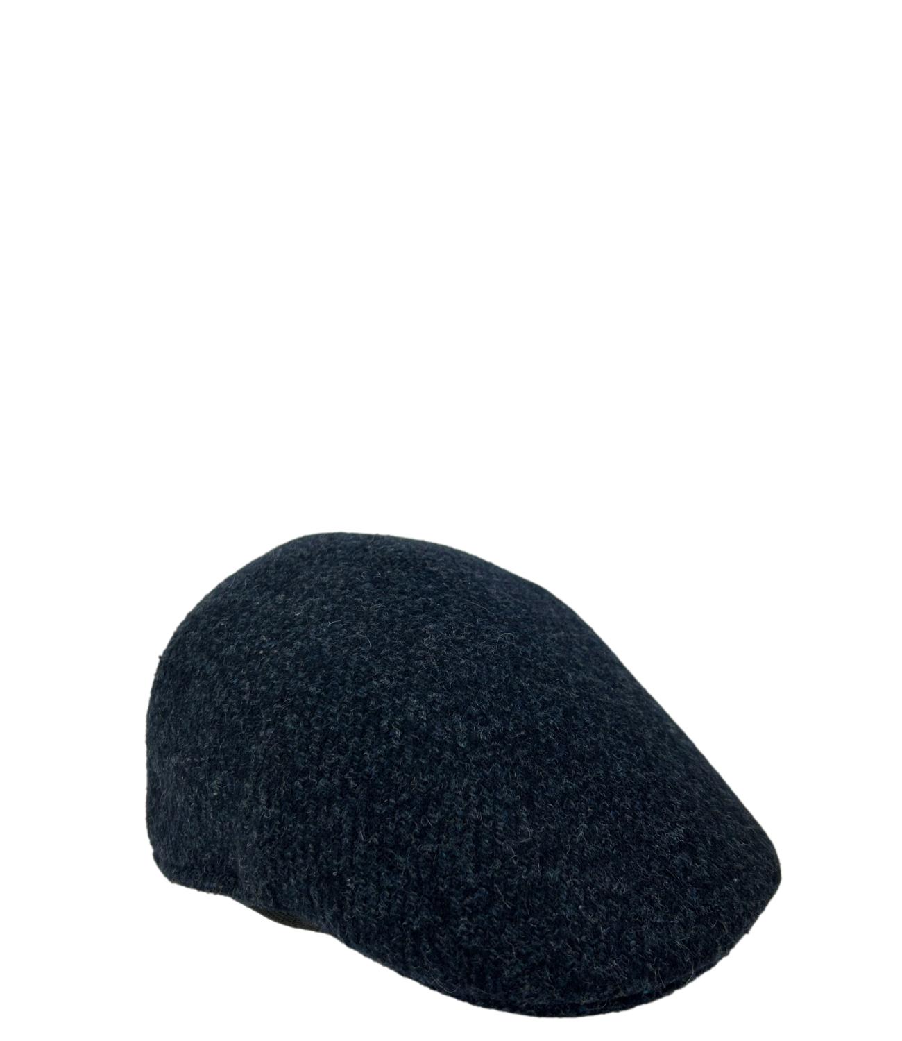 Men's stick cap in blue wool