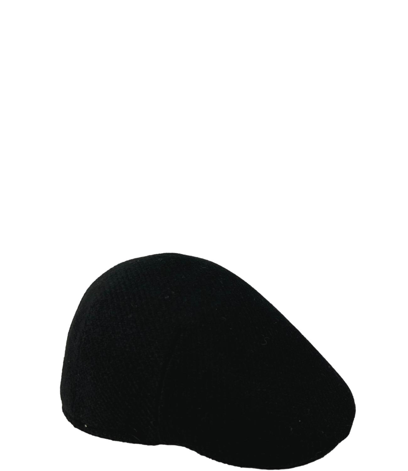 Men's pole cap in black wool
