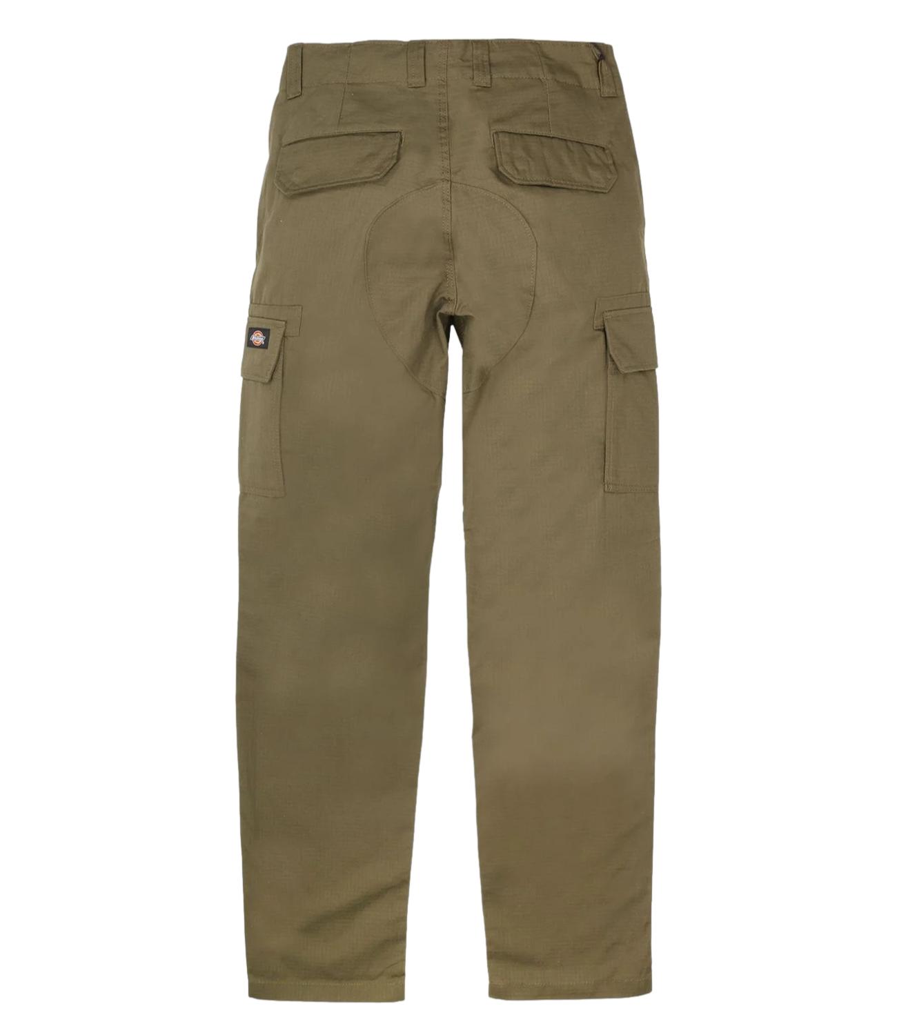 Mud green cargo trousers for men with large pockets