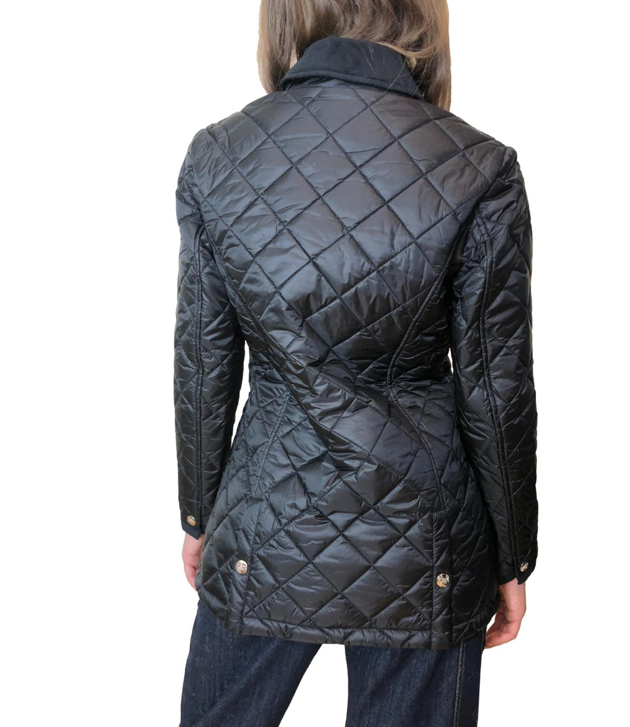 Camilla black quilted short jacket