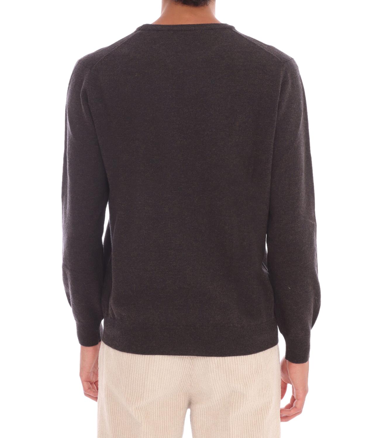 KANGRA Dark brown ebony men's pullover sweater