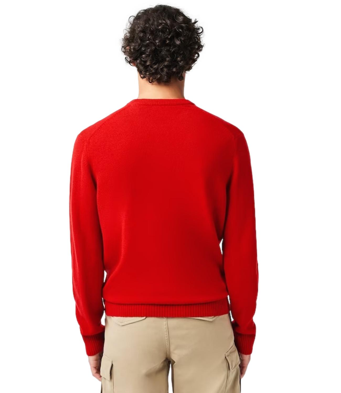 Red crew neck sweater