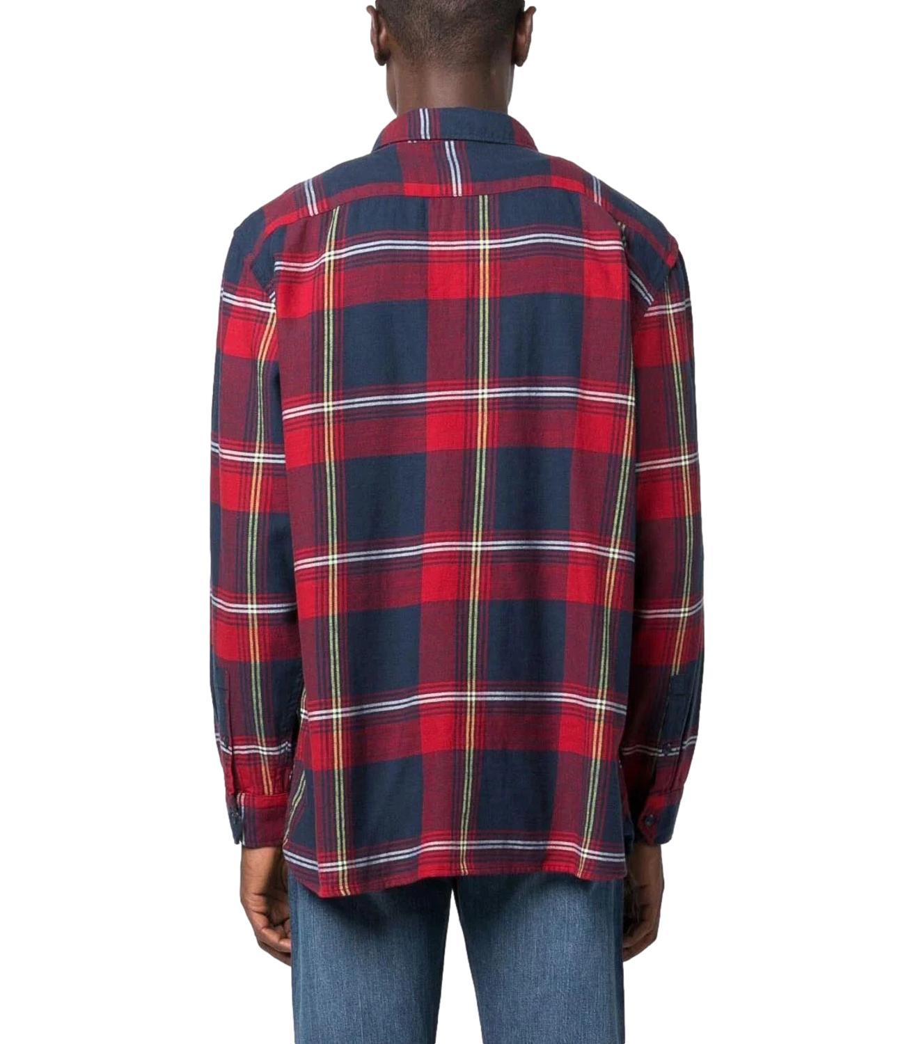Checked wool shirt for men Blue/red JACKSON WORKER