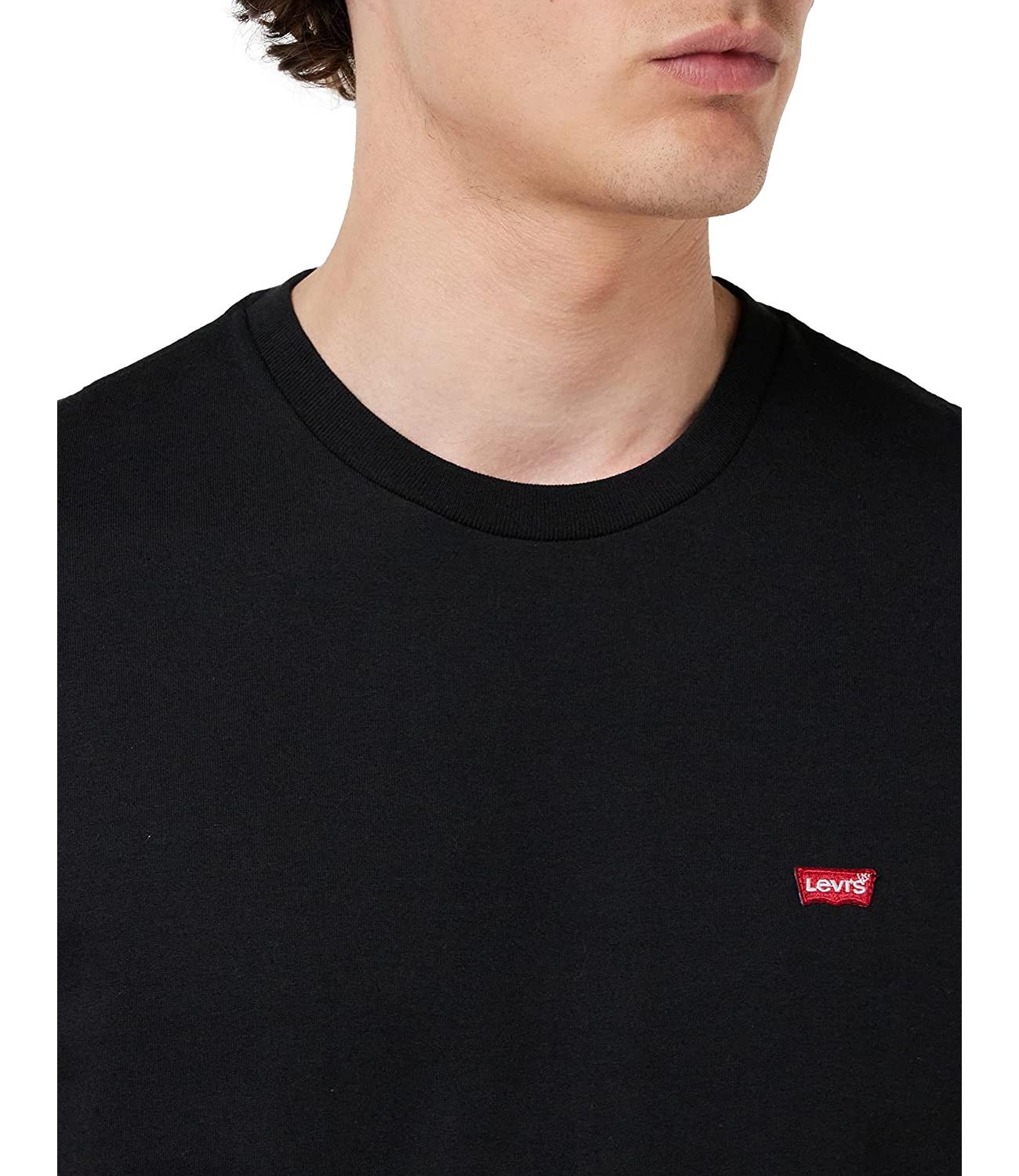 T-shirt nera Levi's uomo con logo mini sul petto