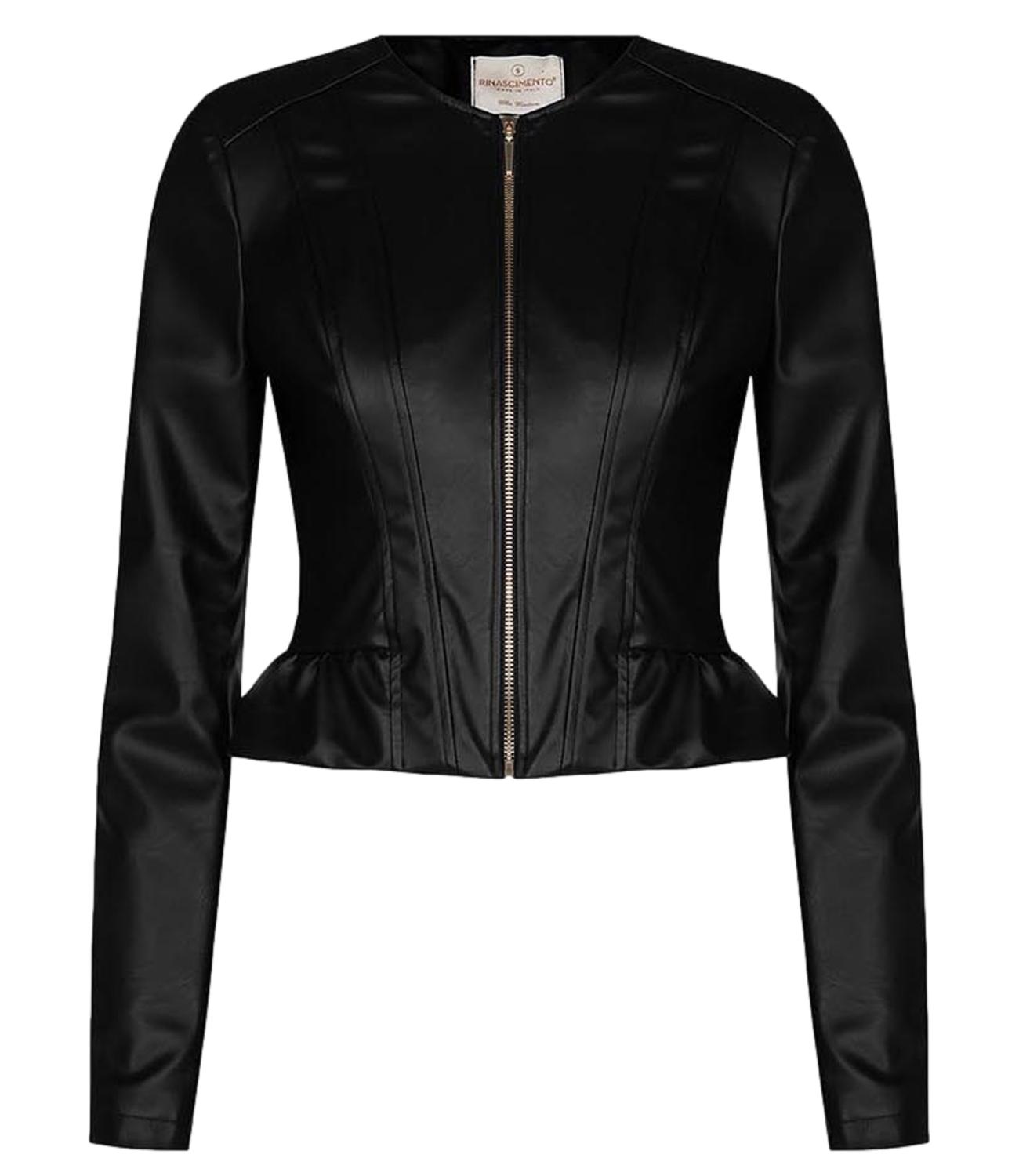 RINASCAMENTO Women's black leather jacket