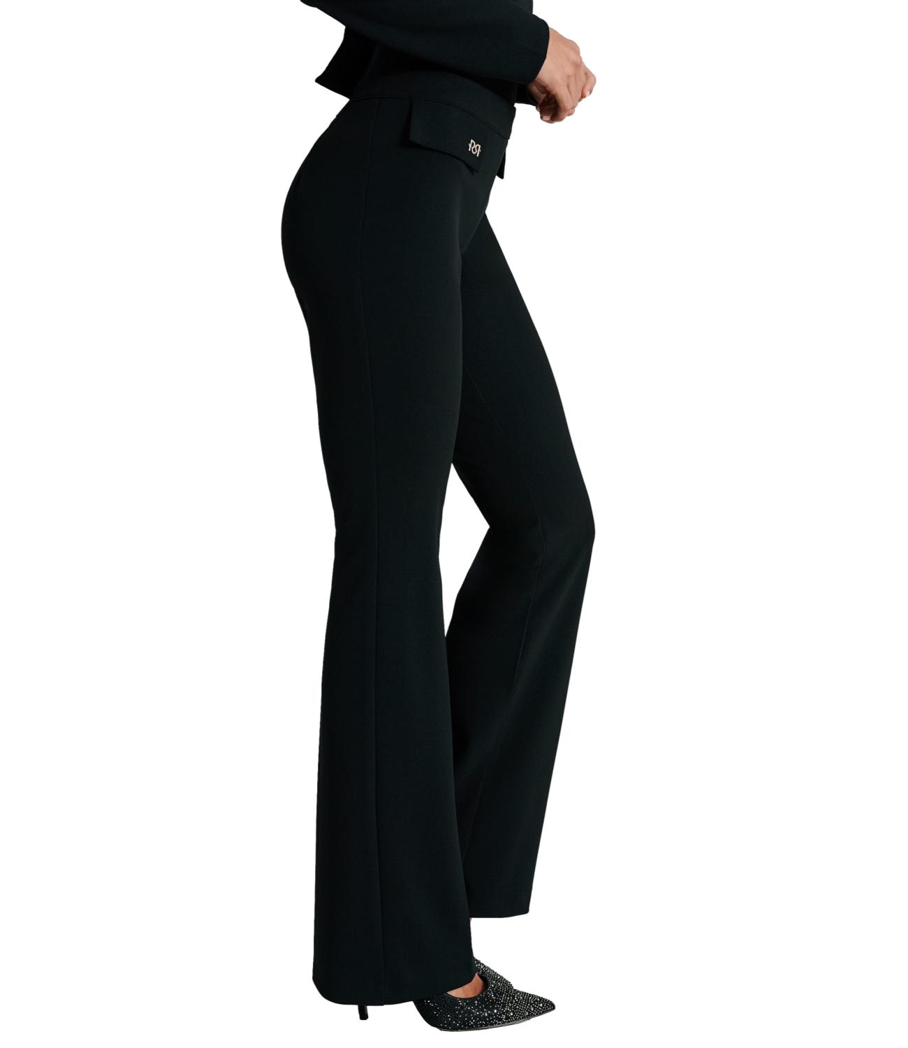 Women's black flared trousers