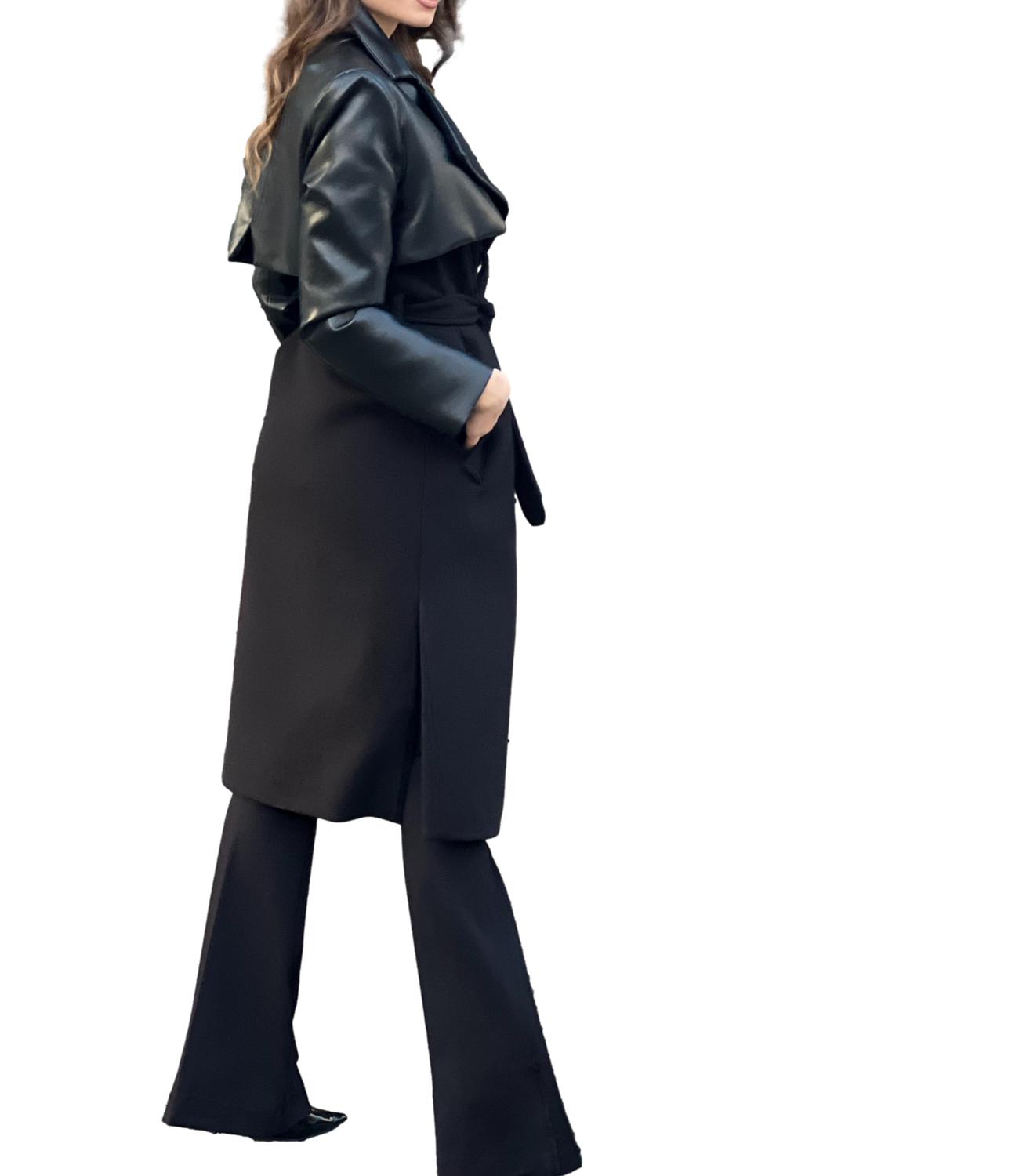 Simona Corsellini Black trench coat for women