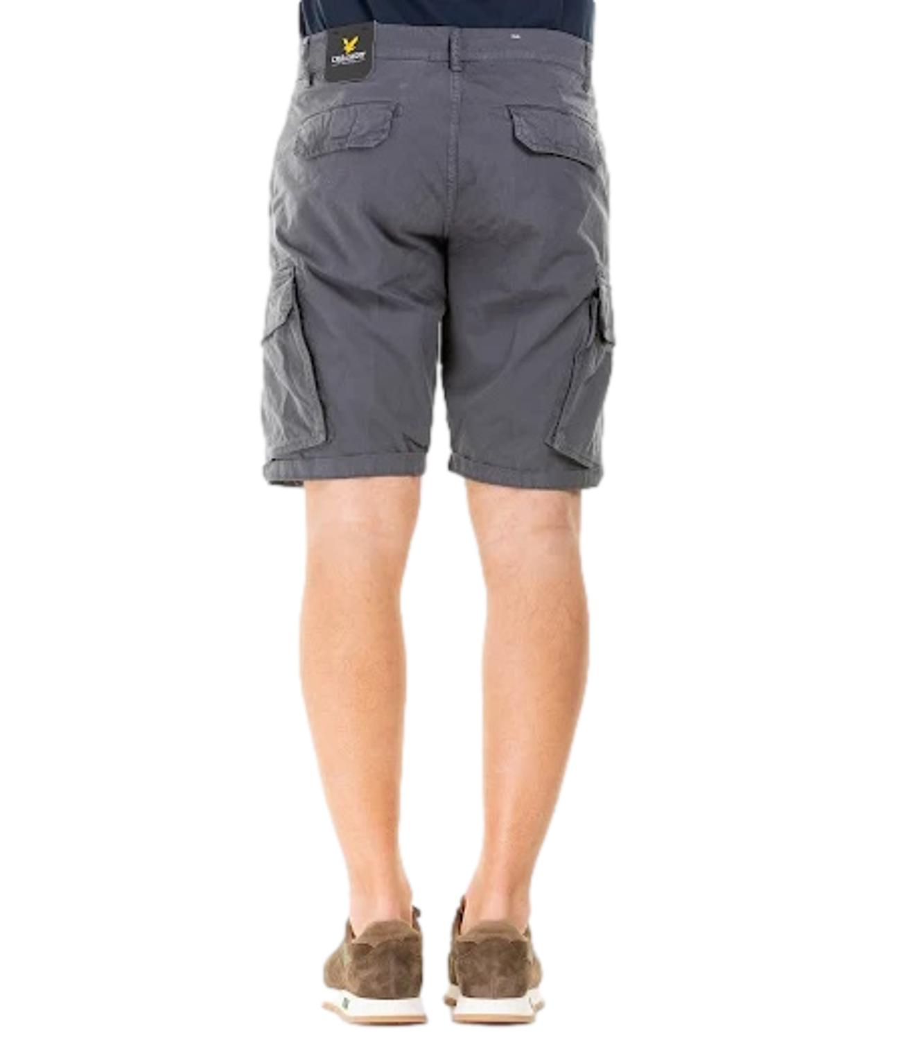 Gray men's cargo shorts