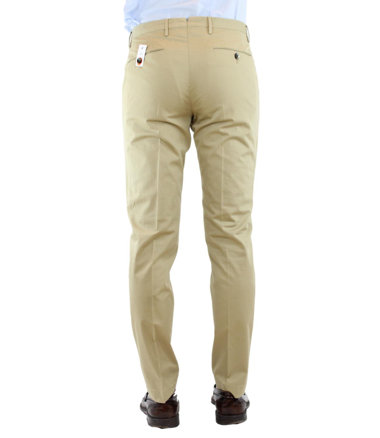 Pantalone PT Torino uomo color sabbia in cotone con zip L. 30