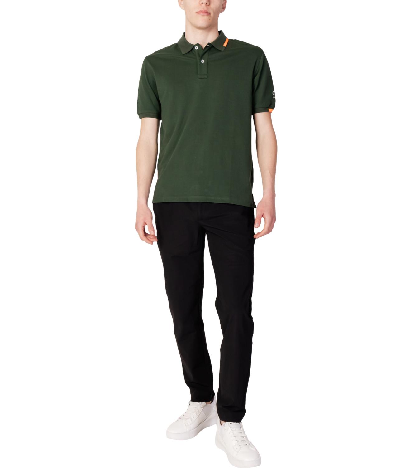 Polo Federico Classic Tag in piquet fit regular Verde