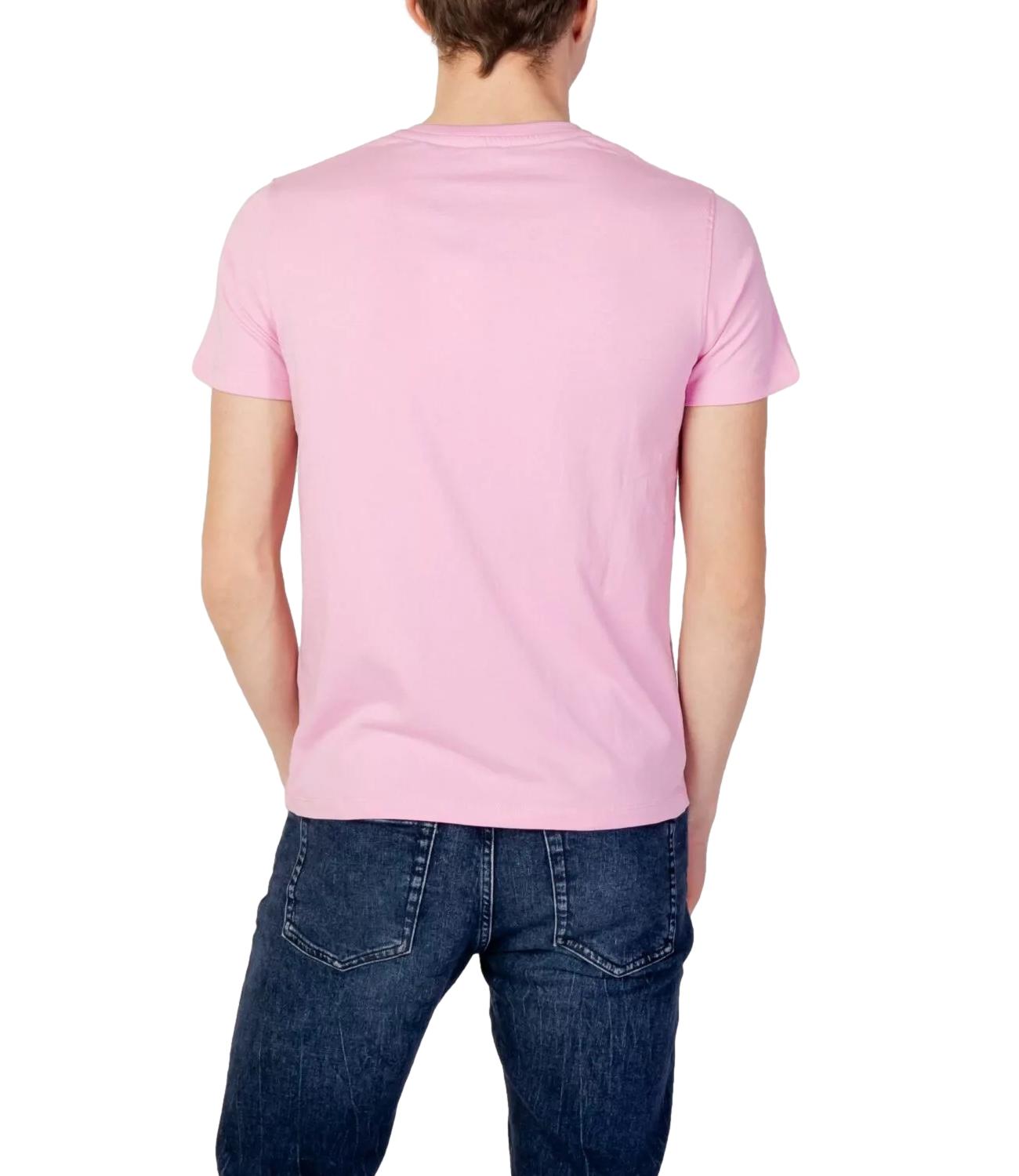 T-shirt U.S. POLO ASSN uomo in cotone color rosa