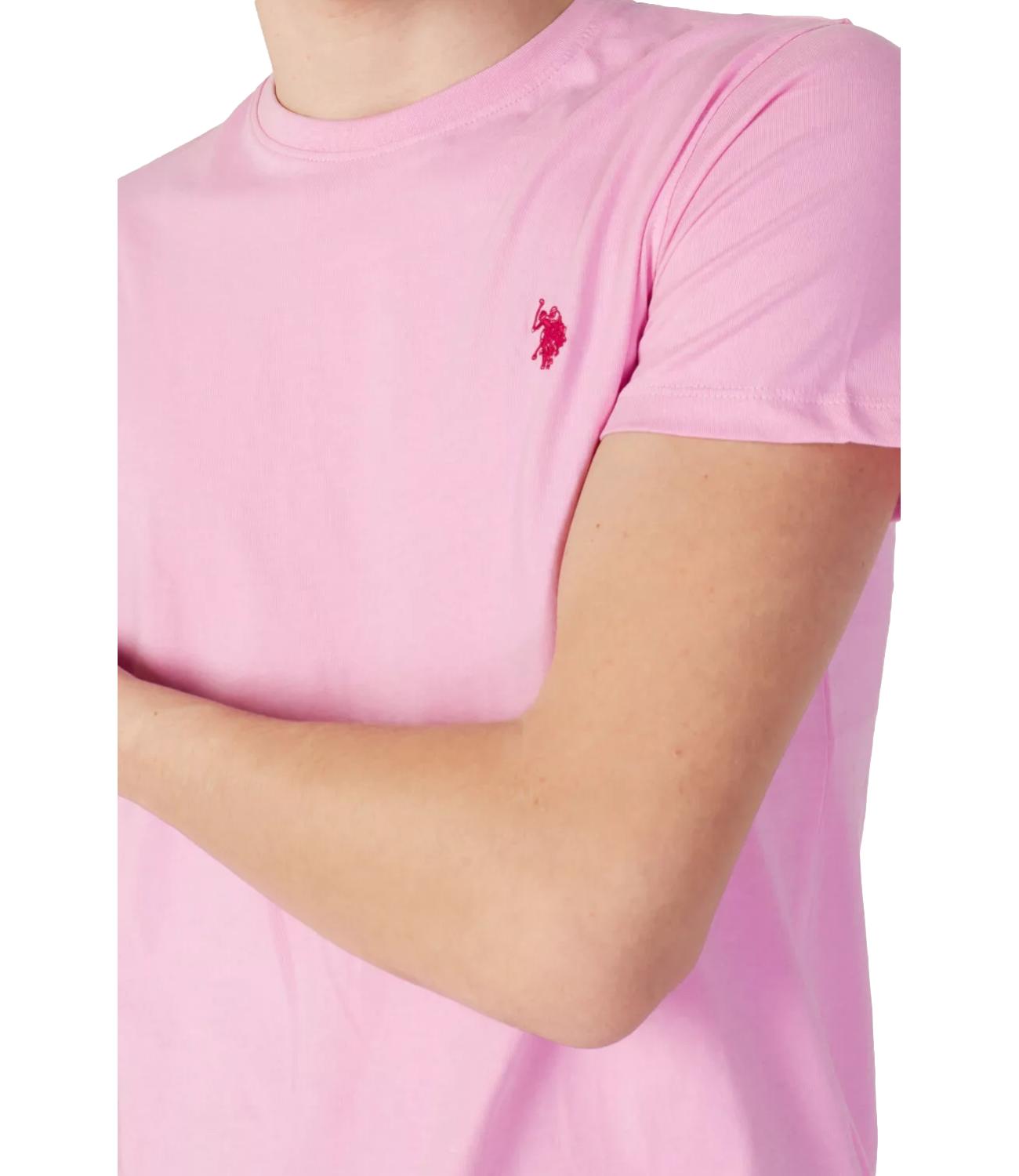 T-shirt U.S. POLO ASSN uomo in cotone color rosa