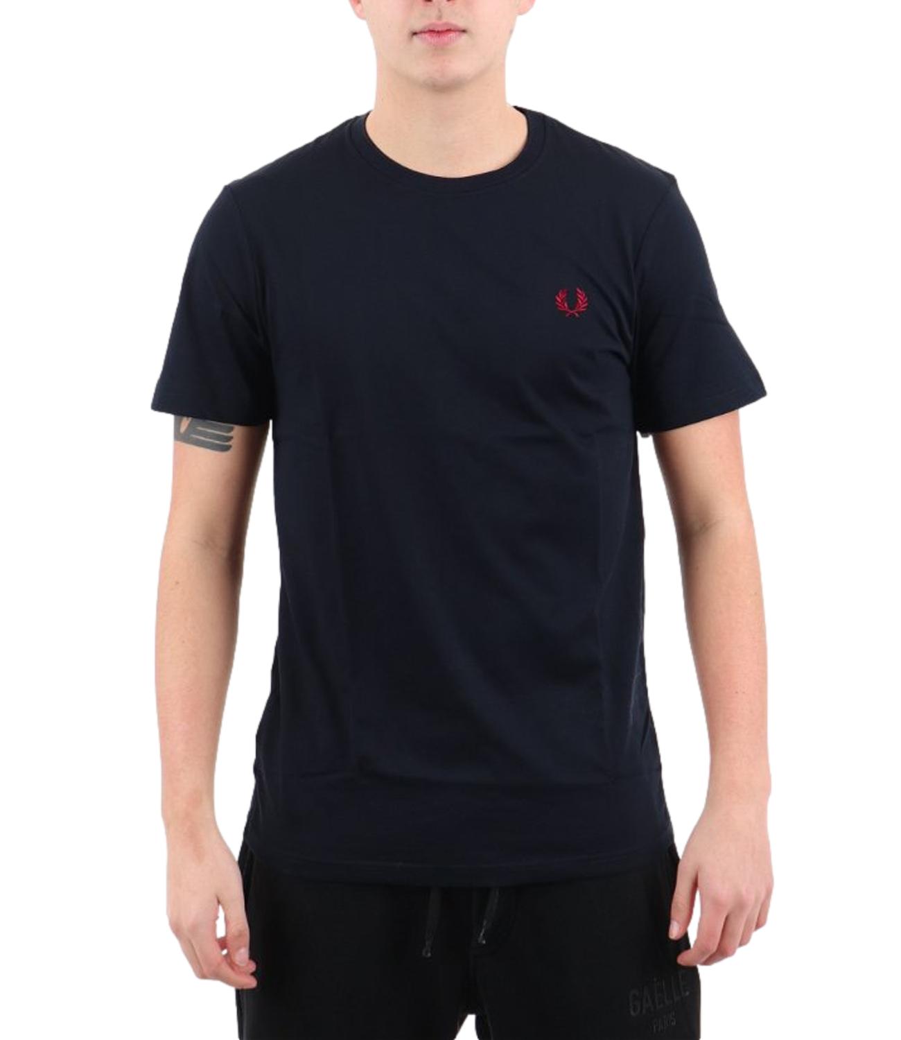 T-shirt Fred Perry uomo Blu e logo rosso