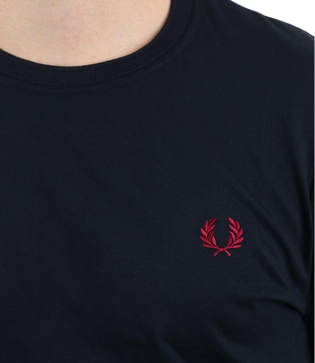 T-shirt Fred Perry uomo Blu e logo rosso