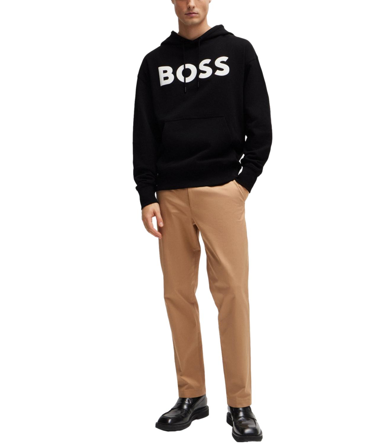 Hugo Boss Felpa nera con cappuccio