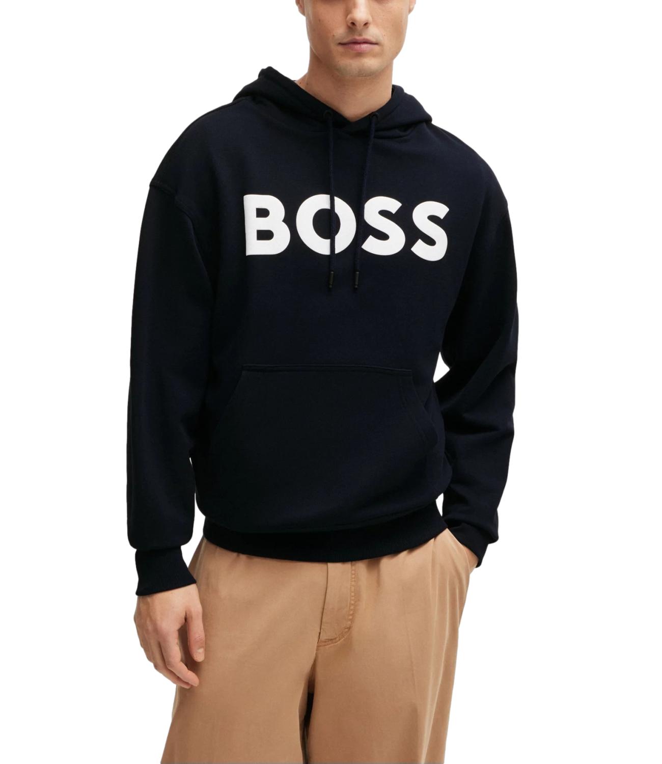 Hugo Boss Felpa dark blue con cappuccio