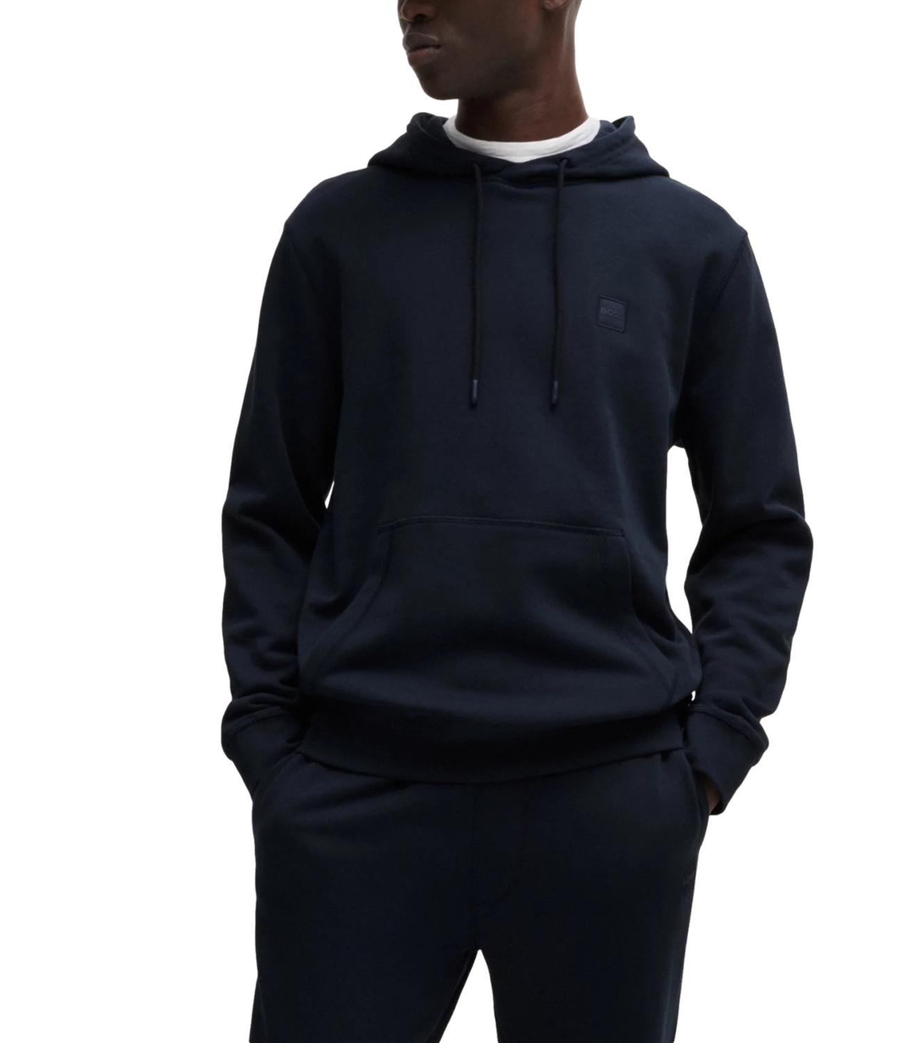 Hugo Boss Felpa dark blue uomo con cappuccio